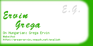 ervin grega business card